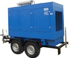 ЭД-150-Т400-РПМ2 с шумоизоляцией на шасси с АВР
